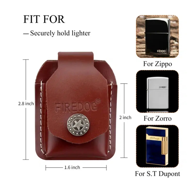 Firedog Leather Baf For Zippo Lighters