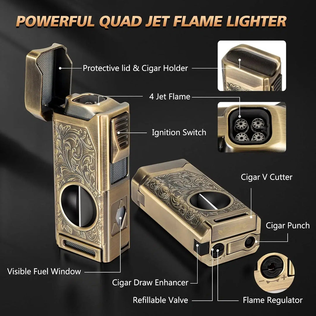 Multi Functional Flower Pattern Cigar Lighter