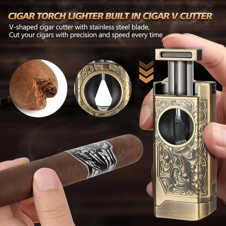 Multi Functional Flower Pattern Cigar Lighter